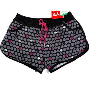 Tyr Womens Board Shorts Grey Polka Dot Drawstring 3" Inseam Size SMALL FBSP5A